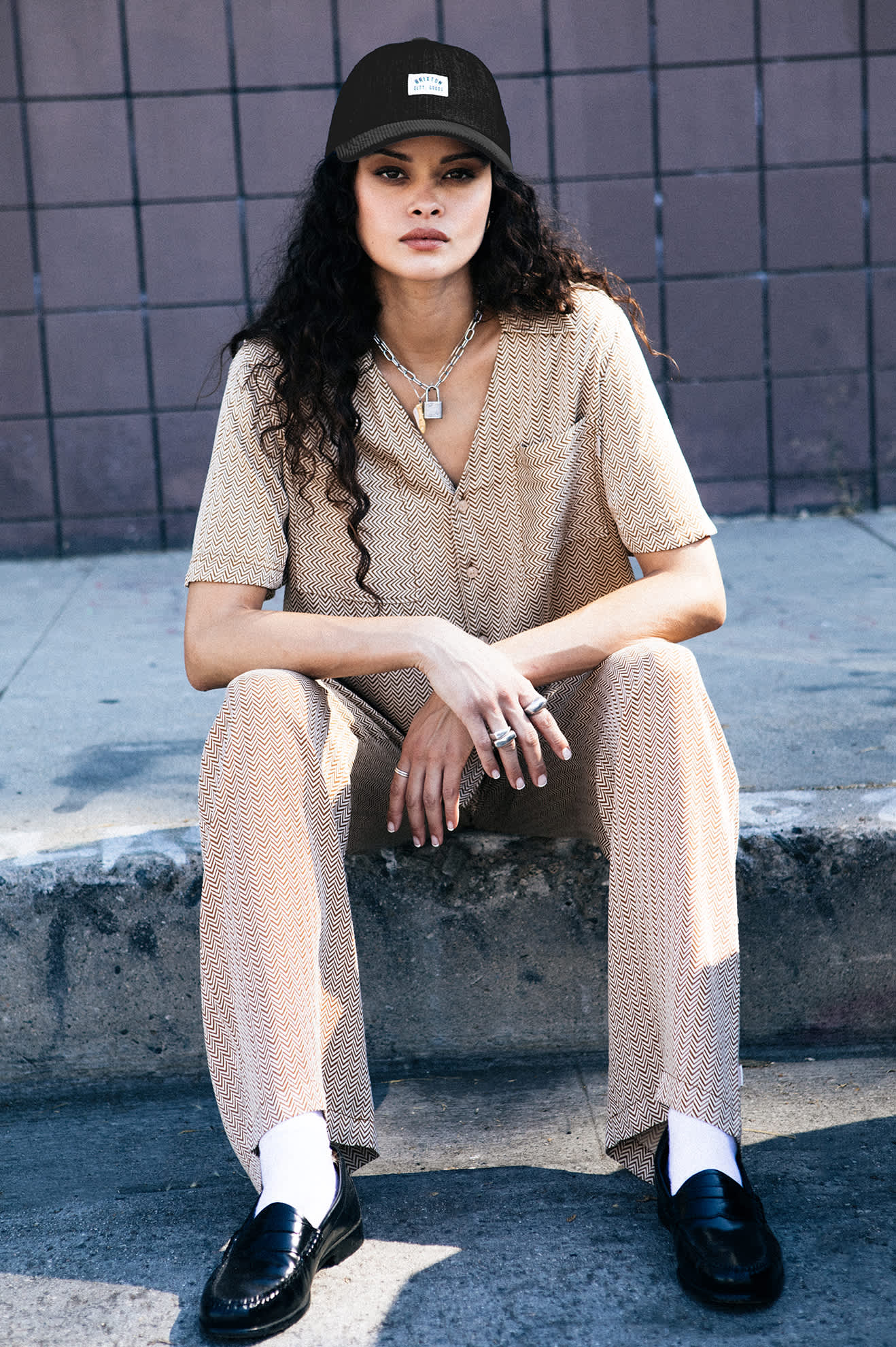 Hudson Lounge Pant - Washed Copper/Whitecap - Image 4